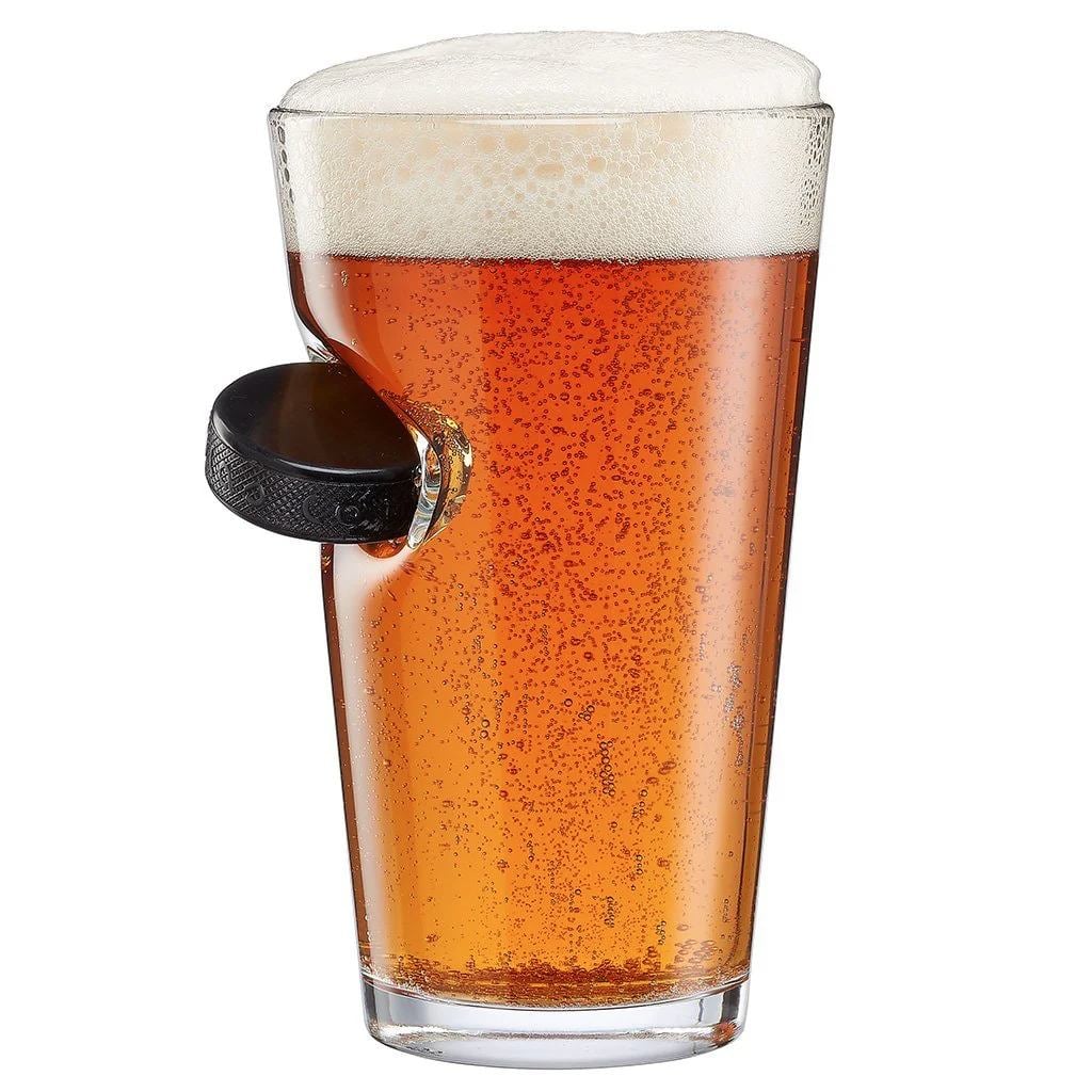BenShot - Hockey Puck 16oz. Pint (Set of 2)
