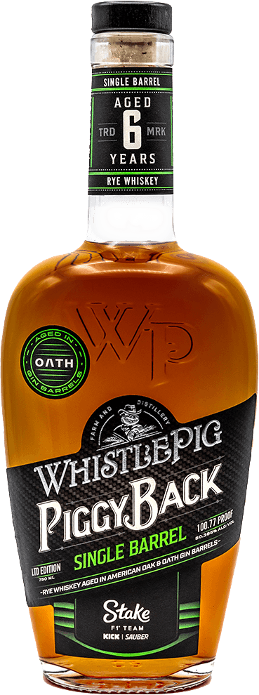 WhistlePig Piggyback Single Barrel Rye Whiskey 6yr Old Stake F1 Team (100.77PF) Limited Edition