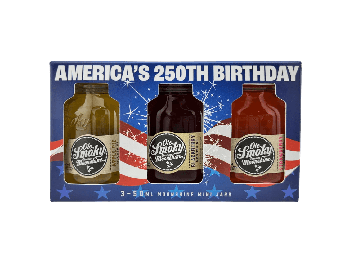 Ole Smoky Moonshine 250th Anniversary Variety Mini Jars 3pk (50ml)
