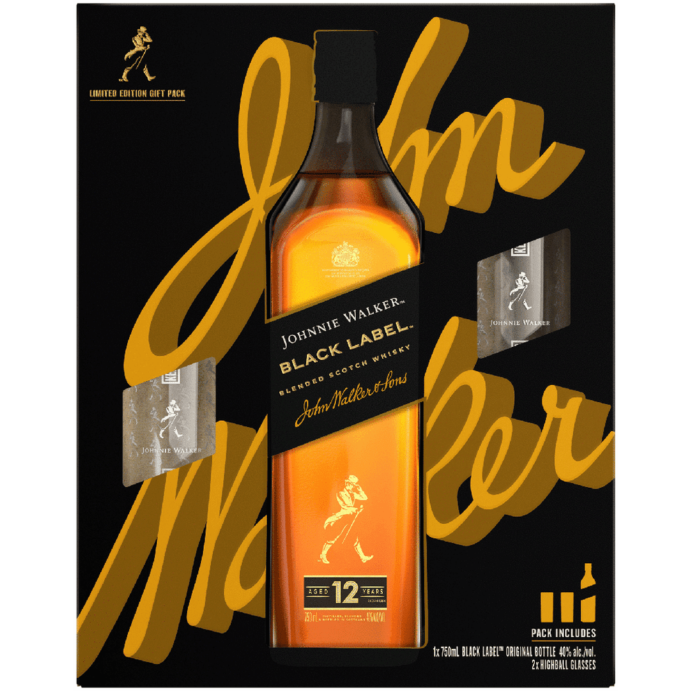 Johnnie Walker Black Gift Set (750ml)